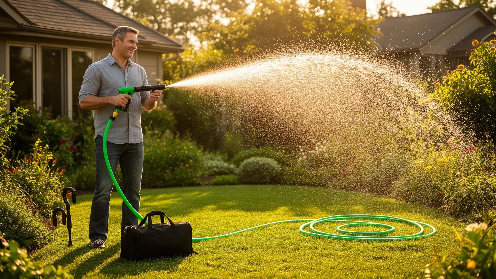Garten mit dem NaturWide AquaFlex Pro — knickfrei und entspannt